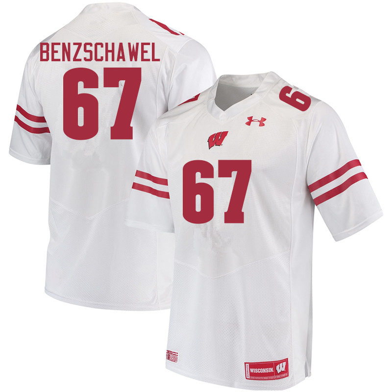 Wisconsin Badgers Men's #67 JP Benzschawel NCAA Under Armour Authentic White College Stitched Football Jersey FM40I76ZI